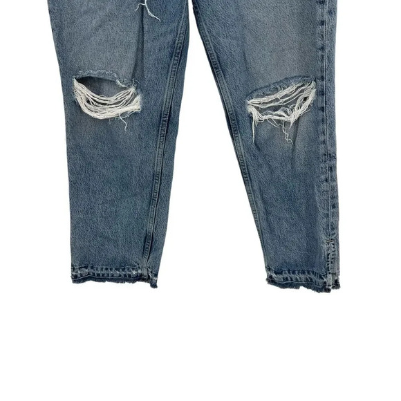 Free People Lita Light Wash Distressed High-Waisted Slim Leg Jeans Size 28 - Picture 7 of 14
